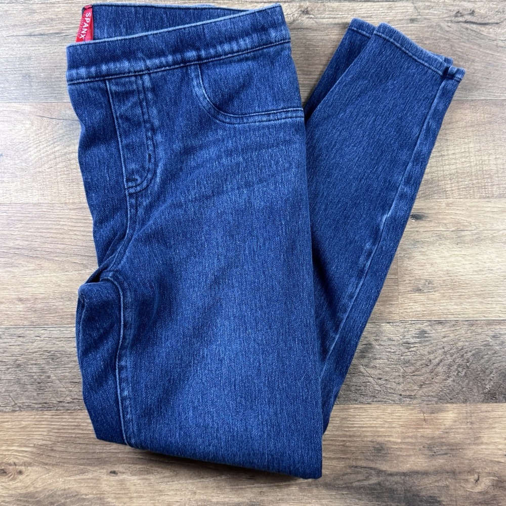 Spanx Pull On Jean-ish Legging Skinny Jeans Women's Sz  M Stretch Denim Jeggings